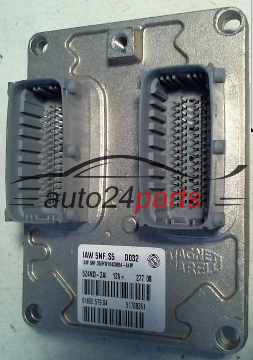 MOTORSTEUERGERÄT ECU STEUERGERÄT  FIAT PANDA 1.2 MAGNETI MARELLI IAW 5NF.S5, 51788361, 61600.579.04