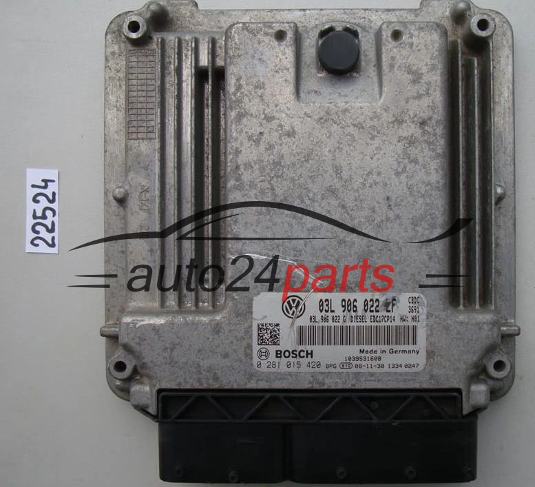 KOMPUTER STEROWNIK SILNIKA VOLKSWAGEN GOLF 2.0 TDI BOSCH 0 281 015 420, 0281015420, 03L 906 022 LF, 03L906022LF, 03L 906 022 G, 03L906022G, EDC17CP14