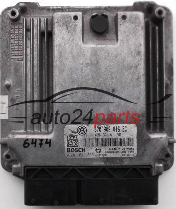 KOMPUTER STEROWNIK SILNIKA VW VOLKSWAGEN TOUAREG 5.0 TDI BOSCH 0 281 011 839