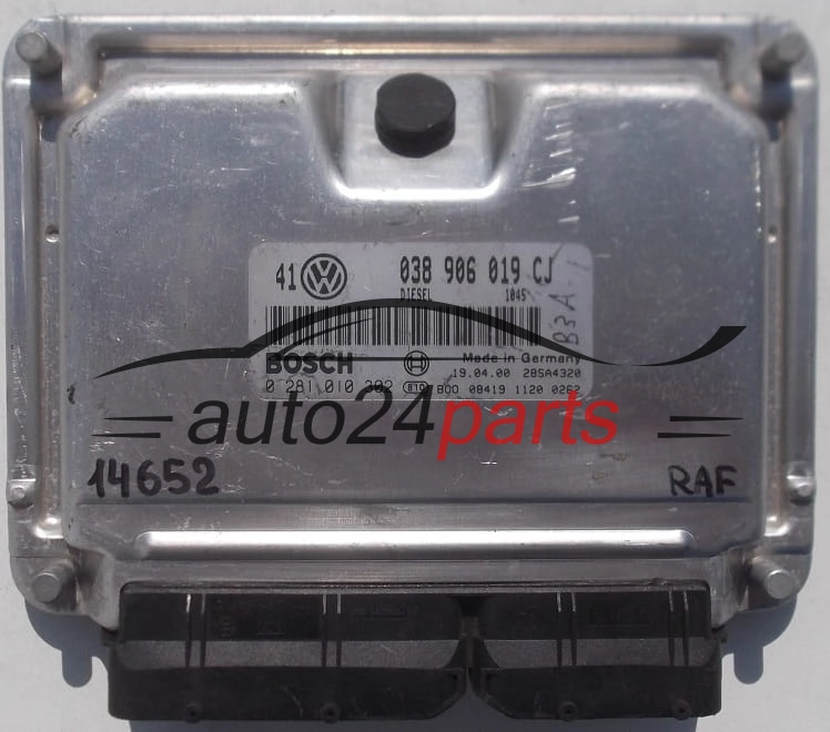 CENTRALINA DO MOTORE VW VOLKSWAGEN GOLF BORA 1.9 TDI AJM 038906019CJ, 038 906 019 CJ, BOSCH 0 281 010 302, 0281010302, EDC15P+ 1086, 28SA4557