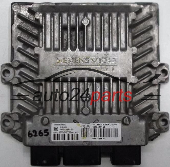 Μονάδα Ελέγχου Κινητήρα CITROEN C2 1.4 HDI SIEMENS SID806 5WS40285E-T 9663483180, 9653461880 