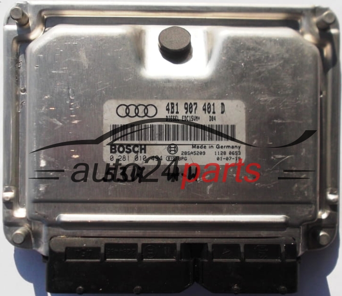 KOMPUTER STEROWNIK SILNIKA AUDI A6 2.5 TDI AYM 4B1 907 401 D, 4B1907401D, BOSCH 0 281 010 494, 0281010494