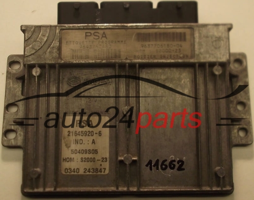 MOTORSTEUERGERÄT ECU STEUERGERAT PEUGEOT 206 21645920-6, 216459206, 9643752480 