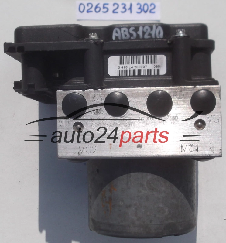 Aντλία ABS PEUGEOT 307 BOSCH 0 265 231 302, 0265231302, 96 468 287 80, 9646828780, 0 265 800 390, 0265800390
