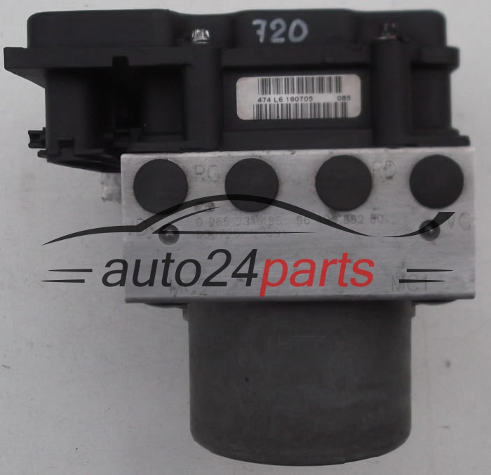 BOMBA DE ABS CITROEN C4 PEUGEOT 307 BOSCH 0 265 231 486, 0265231486, 96 499 882 80, 9649988280, 0 265 800 395, 0265800395 