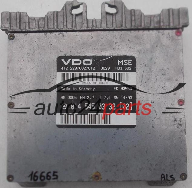 ECU ENGINE CONTROLLER MERCEDES W202 VDO 412.229/002/012, 412229002012, 014 545 03 32 02
