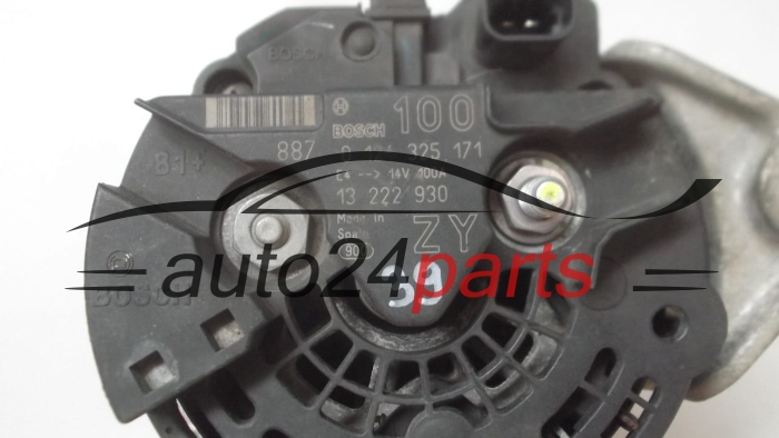 ALTERNATOR 1.4 OPEL ASTRA CORSA COMBO MERIVA 13222930 ZY GM 93190138, 6204265 0124325171 ZY, 100A