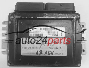 ECU CENTRALITA DE MOTOR VOLVO S40 V40 1.8 16V SIEMENS S110602001 F, S110602001F, S 110 602 001 G, P30614534, 306 16 632