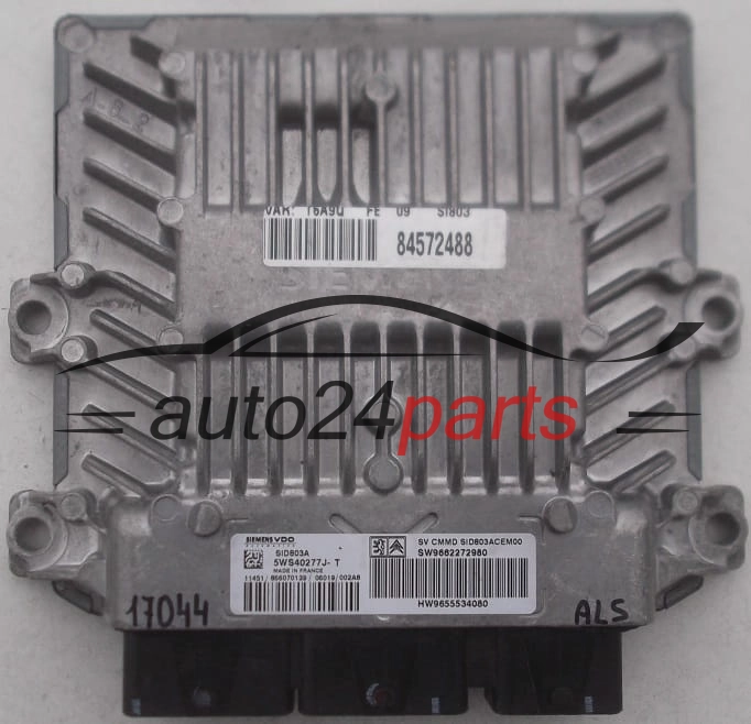 Μονάδα Ελέγχου Κινητήρα PEUGEOT 307 2.0 HDI SIEMENS 5WS40277J-T