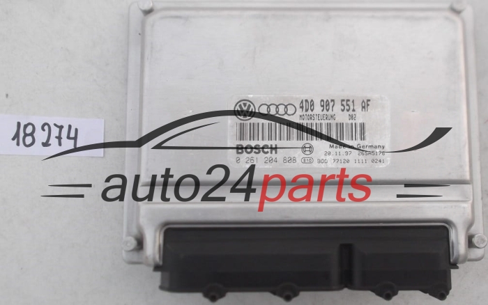 KOMPUTER STEROWNIK SILNIKA AUDI A6 2.8 V6 BOSCH 0 261 204 808, 0261204808, 4D0 907 551 AF