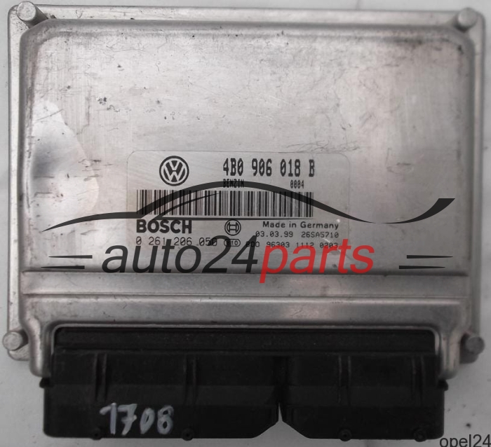 MOTORSTEUERGERÄT ECU STEUERGERÄT VW VOLKSWAGEN PASSAT 1.8T 1.8 TURBO 4B0906018B, 4B0 906 018 B, BOSCH 0261206050, 0 261 206 050