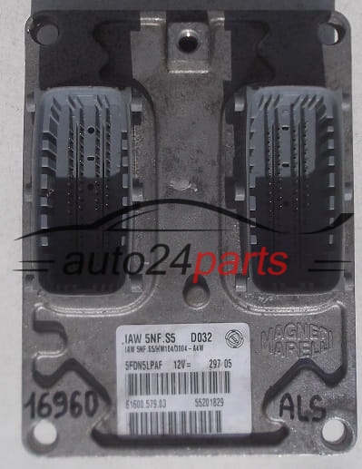 KOMPUTER STEROWNIK SILNIKA FIAT PANDA 1.2 MAGNETI MARELLI IAW 5NF.S5, 55201829, 61600.579.03