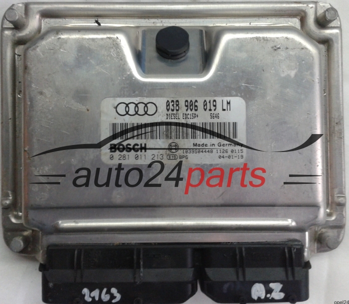 MOTORSTEUERGERÄT ECU STEUERGERÄT AUDI A6 1.9 TDI 038906019LM, 038 906 019 LM, BOSCH 0 281 011 213, 0281011213, DIESEL EDC15P+ 5646, 1039S04448