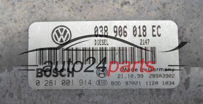 Μονάδα Ελέγχου Κινητήρα SEAT IBIZA 1.9 TDI BOSCH  0281001914,  038906018EC