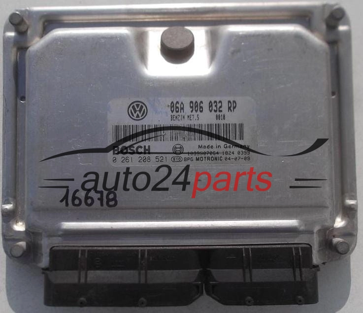 CENTRALINA DO MOTORE SEAT IBIZA CUPRA 1.8 TURBO BOSCH 0 261 208 521, 0261208521, 06A 906 032 RP, 06A906032RP