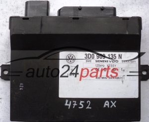 CONFORT MODULE KESSY VW VOLKSWAGEN TOUAREG PHEATON 3D0909135N, 3D0 909 135 N, 5WK47021, 5WK48825