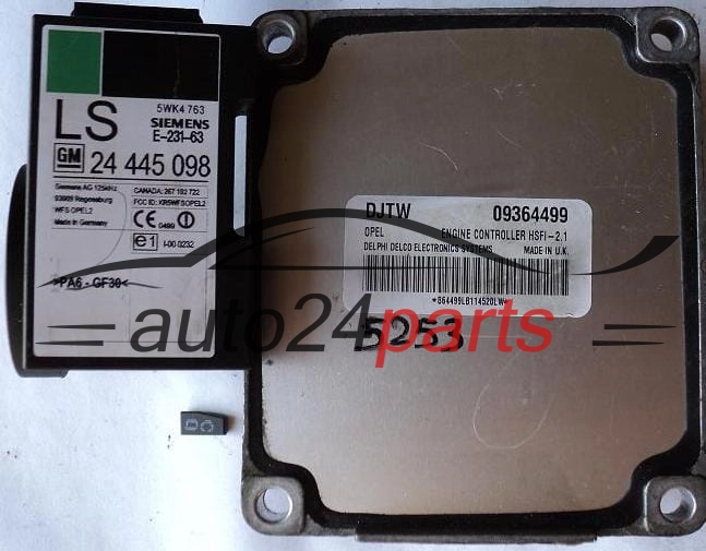 CENTRALINA MOTORE OPEL ASTRA CORSA ZAFIRA DELPHI DELCO 09364499 DJTW, 09364499DJTW, HSFI-2.1