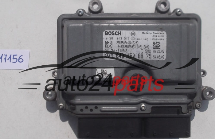 ECU ENGINE CONTROLLER MERCEDES W169 A180 W245 B180 BOSCH 0 281 013 517, 0281013517, A 640 150 88 79, A6401508879, 6401508879
