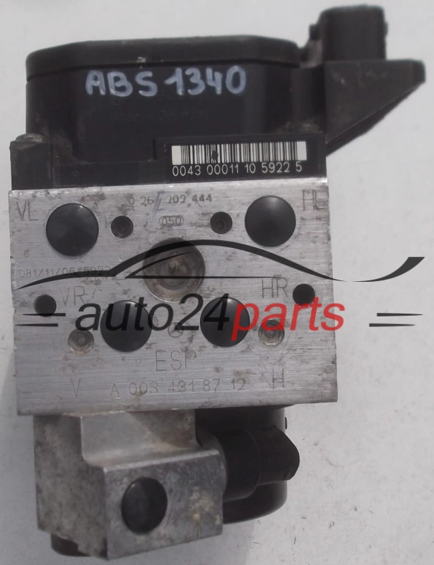 ABS POMPA I STEROWNIK MERCEDES BOSCH 0 265 202 444, 0265202444, A 003 431 87 12, A0034318712 