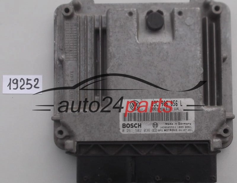 KOMPUTER STEROWNIK SILNIKA VOLKSWAGEN AUDI SEAT 1.6 FSI BOSCH 0 261 S02 036, 0261S02036, 03C 906 056 L, 03C906056L, MED9.5.10