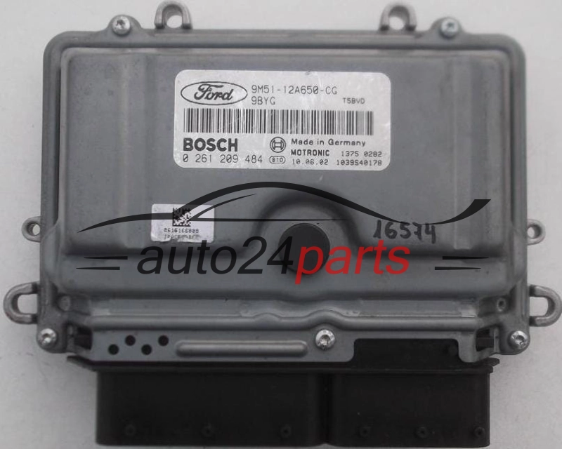 ECU CENTRALITA DE MOTOR FORD FOCUS 2.5 T BOSCH 0 261 209 484, 0261209484, 9M51-12A650-CG, 9M5112A650CG, 12A650CG, 9BYG