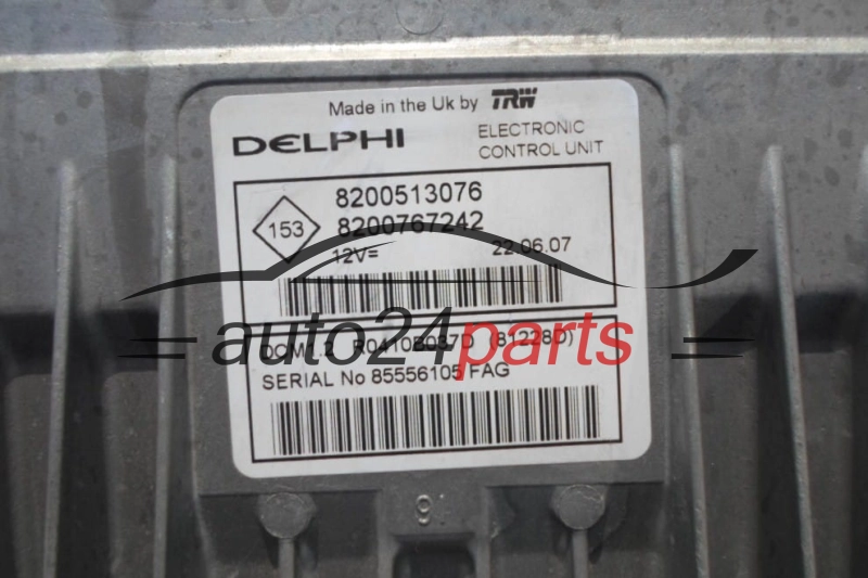 CALCULATEUR MOTEUR RENAULT CLIO 1.5 DCI Delphi R0410B037D, 8200513076, 8200767242