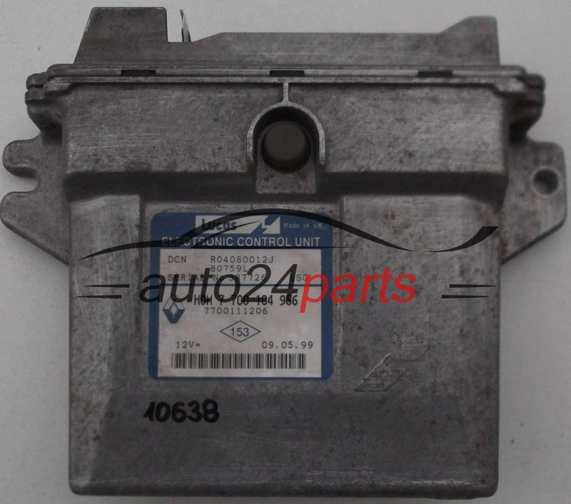 KOMPUTER STEROWNIK SILNIKA RENAULT KANGOO 1.9 D R04080012J, HOM 7700 104 956, HOM7700104956, 7700104956