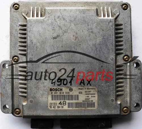 KOMPUTER STEROWNIK SILNIKA CITROEN C5 2.2 HDI BOSCH 0281010938, 0 281 010 938, 9646196480, 96 461 964 80, 9640938180 EDC15C2 48 - 4901