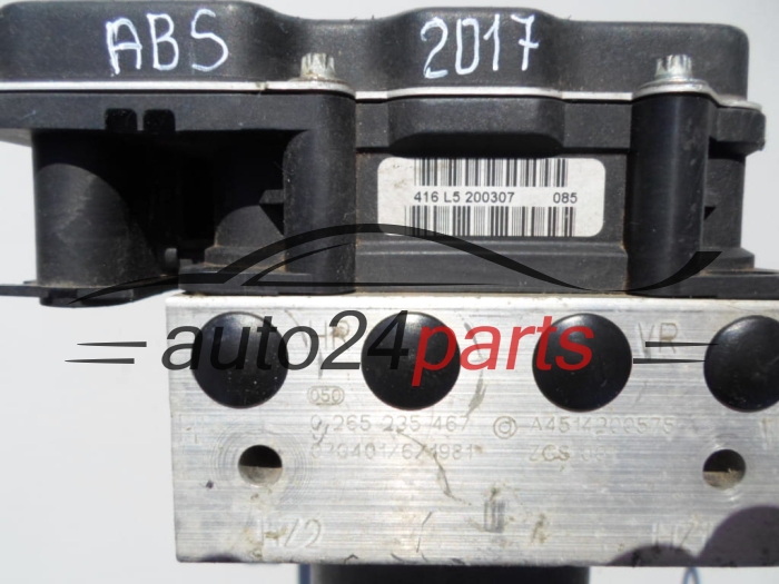 ABS PUMP SMART FORTWO BOSCH 0 265 235 467,  A4514200575