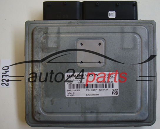 KOMPUTER STEROWNIK SILNIKA FORD FOCUS 1.6 SIEMENS VDO 5WP22350AD, 5M5P-12B565-AF, 5M5P12B565AF, 5M5P-14C337-AF, 5M5P14C337AF