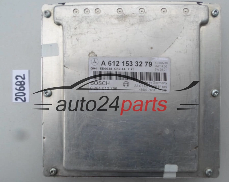 CENTRALINA DO MOTORE MERCEDES 2.7 CDI BOSCH 0 281 010 796, 0 281 010 796, A 612 153 32 79, A6121533279, CR2.14