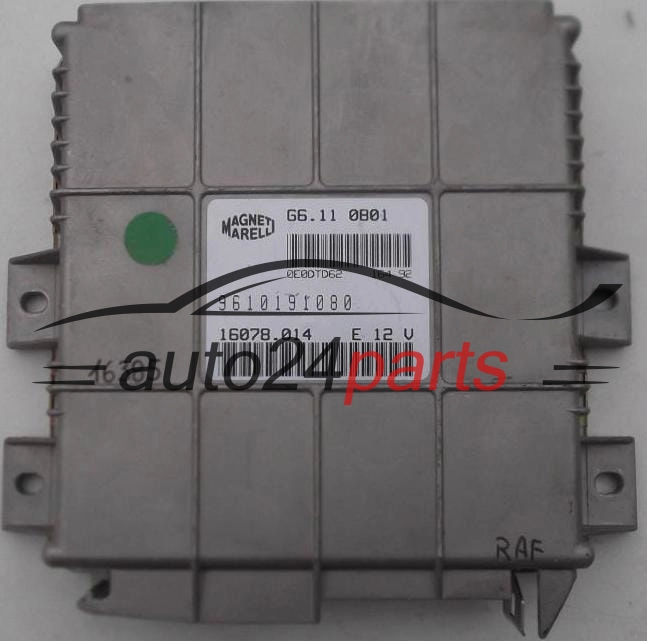 CENTRALINA DO MOTORE CITROEN PEUGEOT MAGNETI MARELLI G6.11 0B01, G6110B01, 9610191080, 16078.014, 16078014