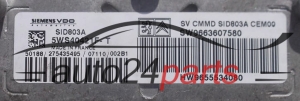 Μονάδα Ελέγχου Κινητήρα CITROEN PEUGEOT 1.6 HDI SIEMENS VDO 5WS40421F-T, SW9663607580, HW9655534080, SID803A