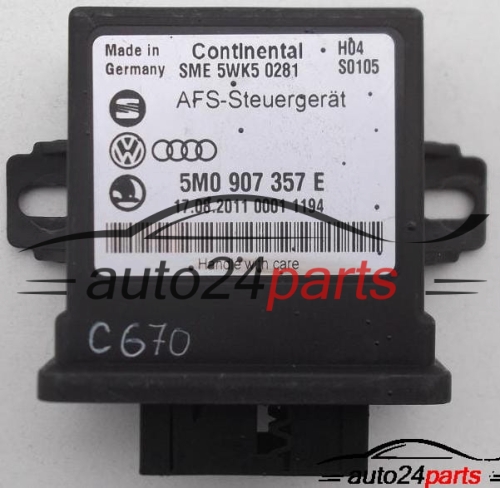 KOMFORTSTEUERGERÄT AUDI SEAT VW XENON SME 5WK5 0281, 5WK50281, 5M0 907 357 E, 5M0907357E 