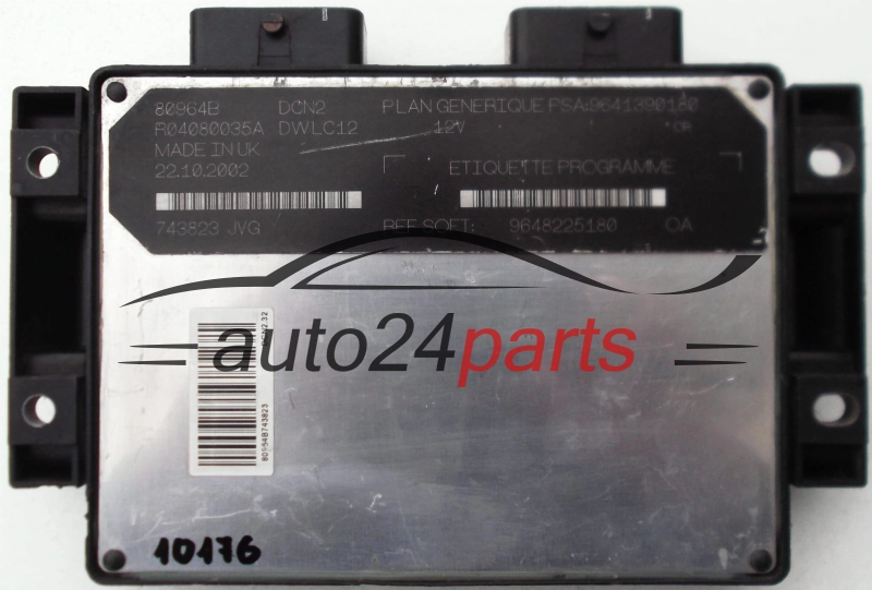 CENTRALINA MOTORE CITROEN PEUGEOT 1.9 LUCAS R04080035A PSA 9641390180 SOFT 9648225180, DCN2, DWLC12