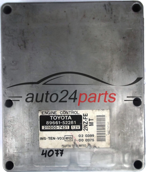 ECU CENTRALITA DE MOTOR TOYOTA YARIS VERSO 1.3 2NZ-FE 8966152281