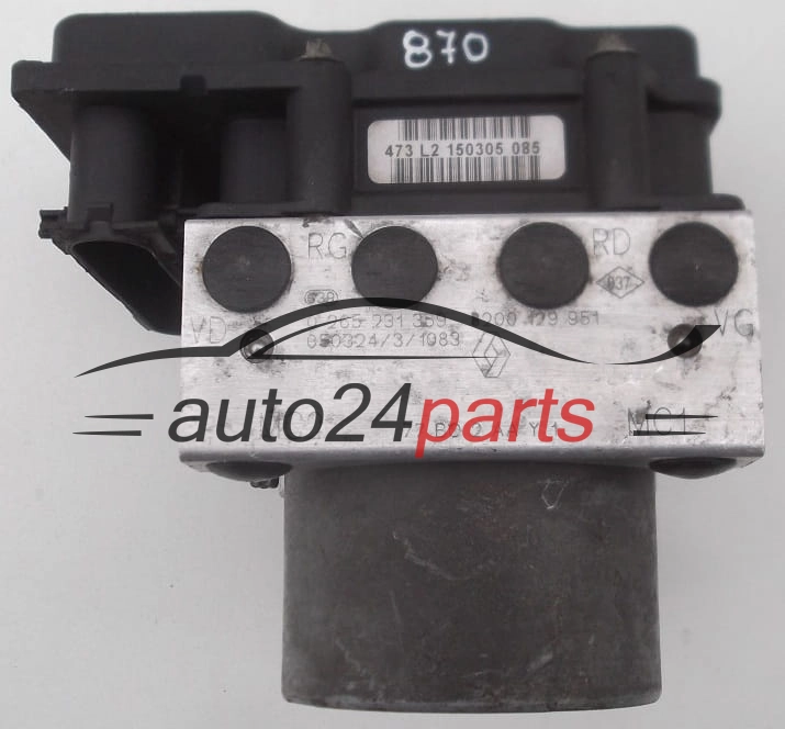 ABS POMPA I STEROWNIK RENAULT  MODUS BOSCH 0 265 231 359, 0265231359, 8200 129 951, 8200129951, 0 265 800 329, 0265800329 