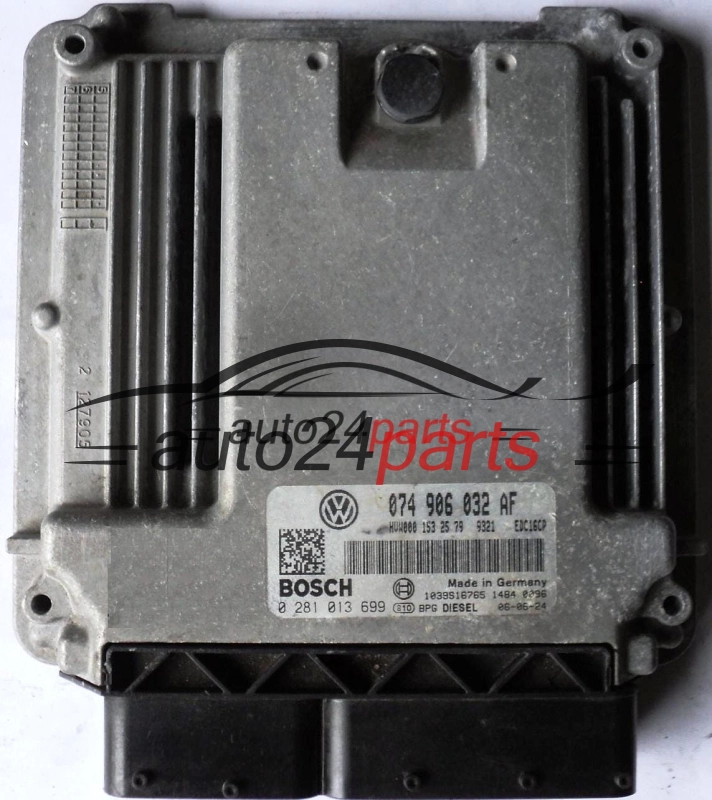 MOTORSTEUERGERÄT ECU STEUERGERAT VW VOLKSWAGEN CRAFTER 2,5 TDI 074906032AF, BOSCH 0281013699