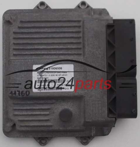 ECU ENGINE CONTROLLER FIAT GRANDE PUNTO 1.3 JTD MAGNETI MARELLI MJD 6F3.PB, MJD6F3PB, FPT 51806506, 71600.169.01, 7160016901