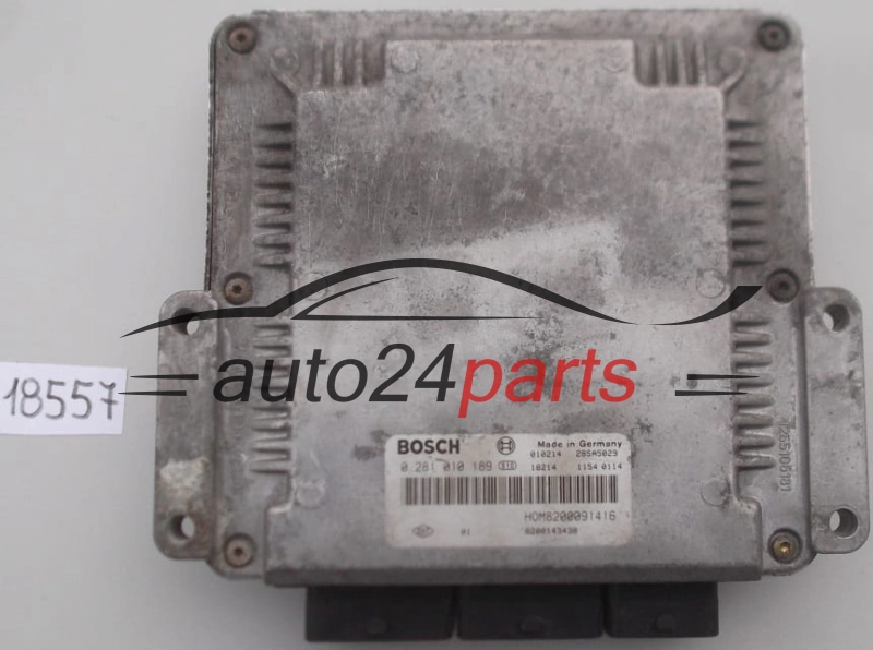 KOMPUTER STEROWNIK SILNIKA RENAULT MEGANE, SCENIC, RX4 1.9DCI, BOSCH 0 281 010 189, 0281010189, HOM7700115493, 7700115725