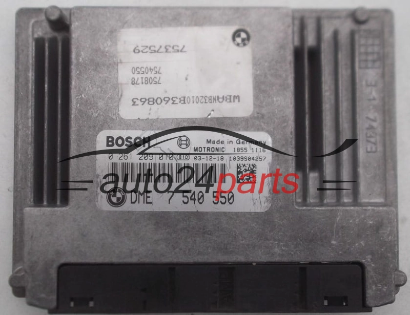 ECU ENGINE CONTROLLER BMW E65 E66 645 BOSCH 0 261 209 010,  DME 7 540 550