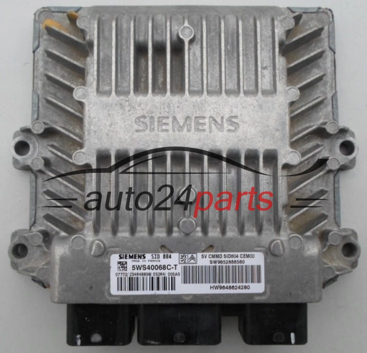 Μονάδα Ελέγχου Κινητήρα  CITROEN PEUGEOT 1.4 HDI SIEMENS 5WS40068C-T,  SW 9652888580, HW 9648624280, SID804
