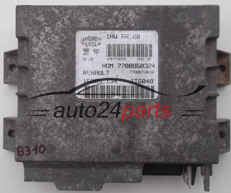 Μονάδα Ελέγχου Κινητήρα RENAULT TWINGO 1.2, MAGNETI MARELLI IAW 6R.20, IAW6R20, 7700860324, 7700874630, 16085.134, 16085134