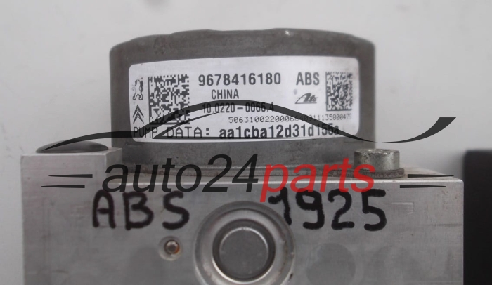 BOMBA DE ABS  CITROEN C3 9678416180, ATE 10.0220-0066.4