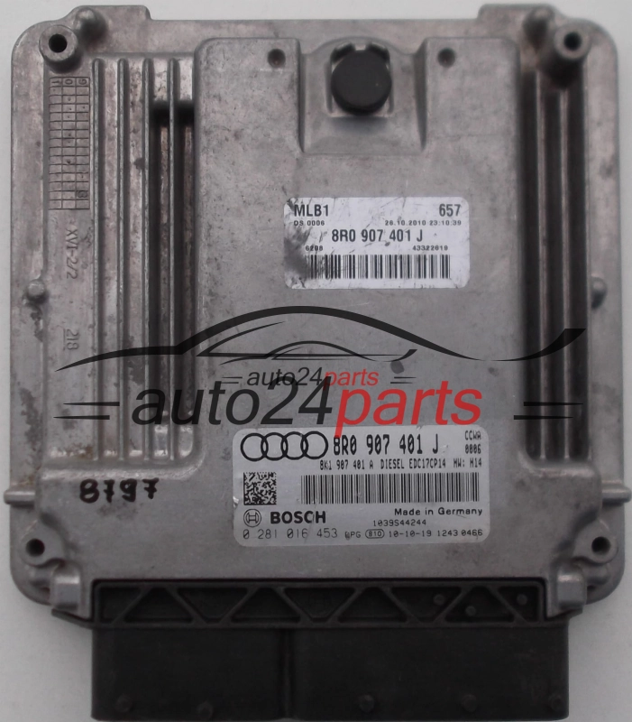 ECU CENTRALITA DE MOTOR AUDI A4 A5 3.0 TDI BOSCH 0 281 016 453, 0281016453, 8R0 907 401 J, 8R0907401J, 8K1907401A