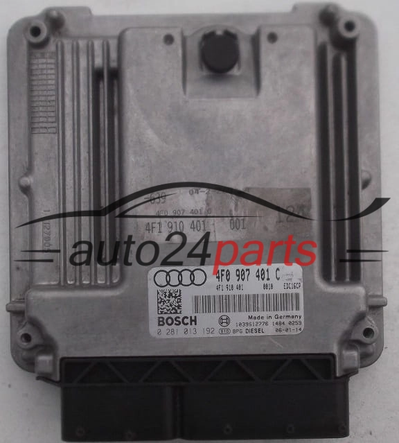 MOTORSTEUERGERÄT ECU STEUERGERÄT AUDI A6 2.7 TDI BOSCH 0 281 013 192, 0281013192, 4F0 907 401 C, 4F0907401C, 4F1 910 401, 4F1910401, EDC16CP