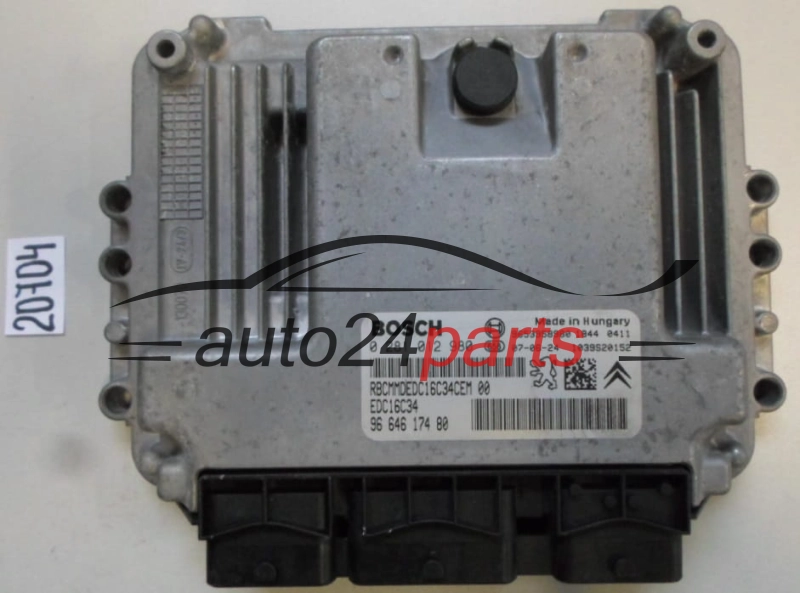 KOMPUTER STEROWNIK SILNIKA CITROEN C4 1.6 HDI BOSCH 0 281 012 980, 0281012980, 96 634 761 80, 9663476180, 9653958980, EDC16C34