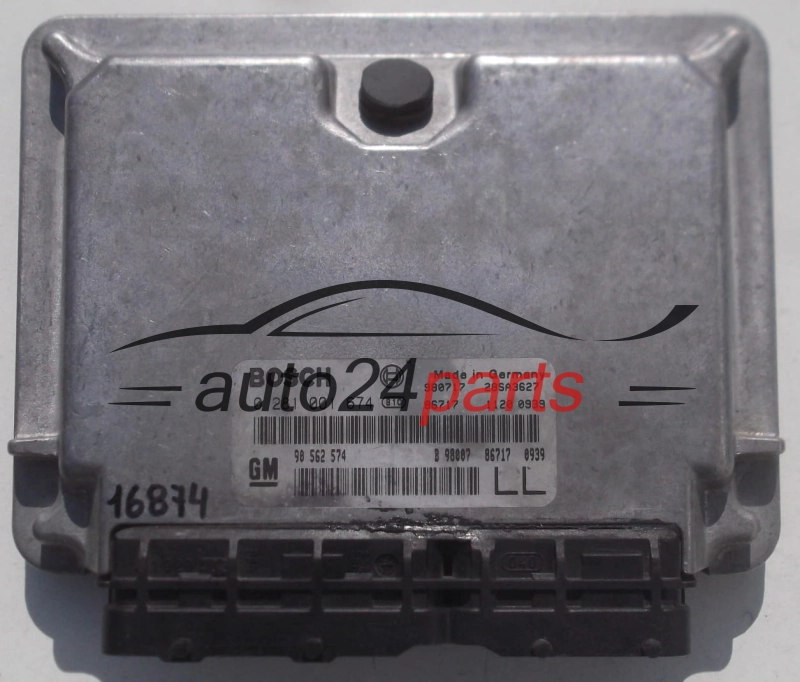 ECU CENTRALITA DE MOTOR OPEL ASTRA VECTRA ZAFIRA 2.0 BOSCH 0 281 001 674, 0281001674, GM 90 562 574 LL, 90562574LL, 90562574