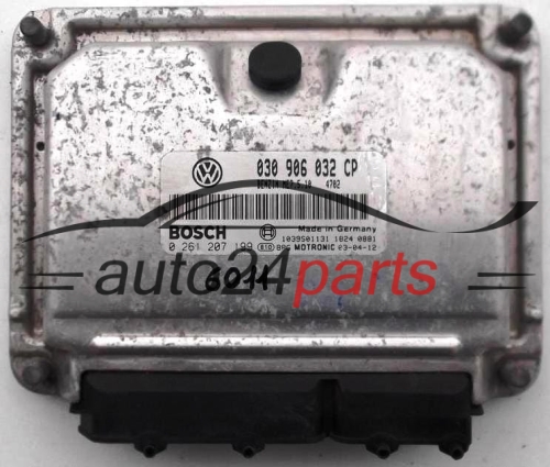 ECU ENGINE CONTROLLER VW VOLKSWAGEN LUPO 1.0 030906032CP, 030 906 032 CP, BOSCH 0261207199, 0 261 207 199, BENZIN ME7.5.10 4702