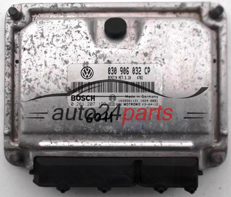 ECU ENGINE CONTROLLER VW VOLKSWAGEN LUPO 1.0 030906032CP, 030 906 032 CP, BOSCH 0261207199, 0 261 207 199, BENZIN ME7.5.10 4702